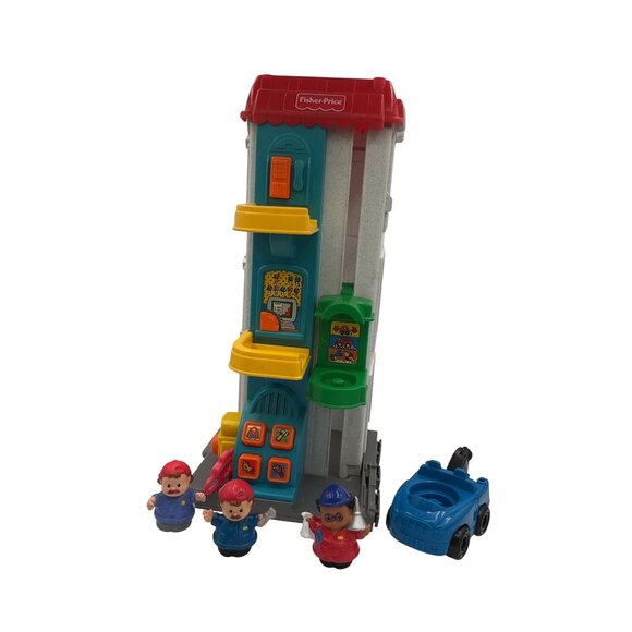 Fisher-Price Little People Auto Garage Playset With Figures & Car - Picture 1 of 4